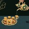 Vintage Turkish Tea & Coffee Set with Pot, Tray & 6 Cups – Gold & Green